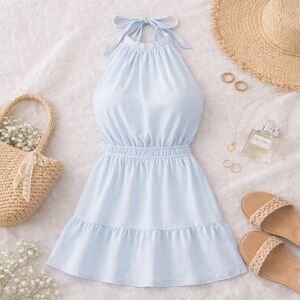 Wilfred Soft Blue Mini Dress